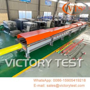 horizontal tensile test bed for hdpe rope